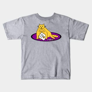 Chonk Cat with Anti Drugs Message Kids T-Shirt